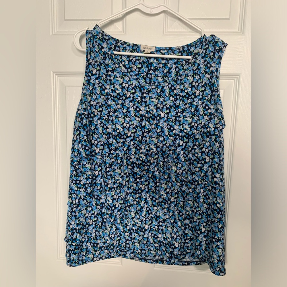 Westport Women Ruffle Tier Tank - 2X (18/20)
